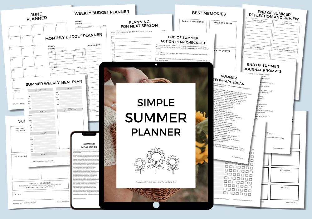 Simple Summer Planner