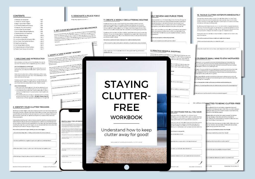 Staying Clutter-Free Workbook