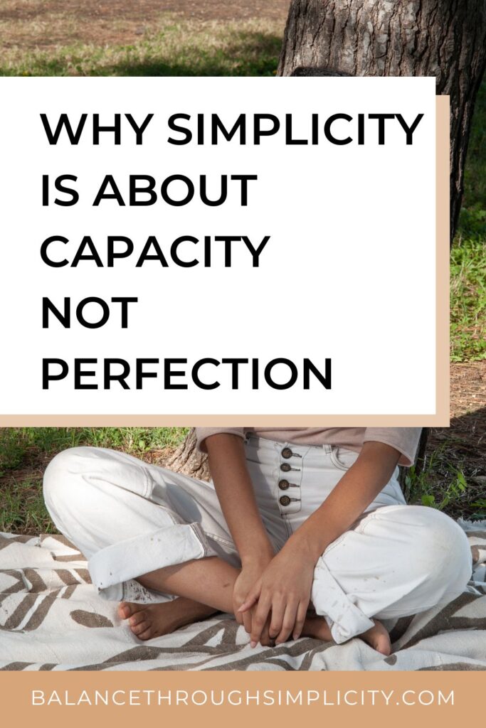Why simplicity is about capacity not perfection