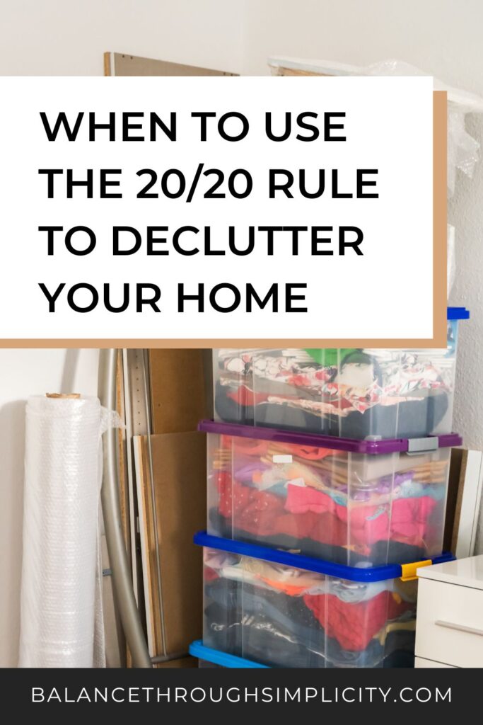 20-20 Decluttering Rule