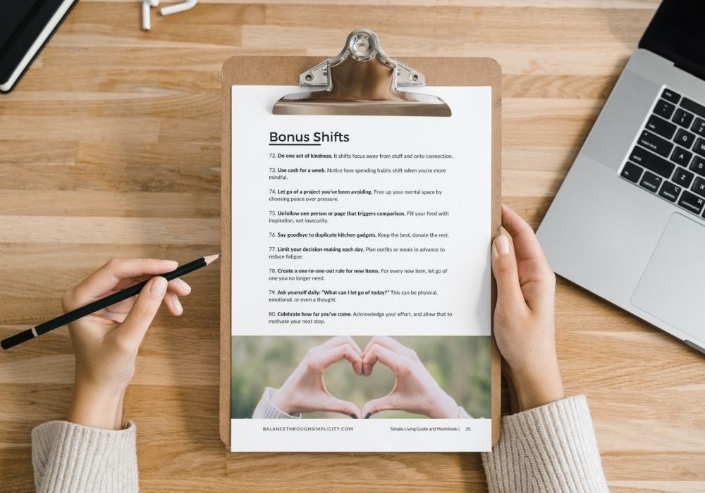 Simple Living Guide and Workbook