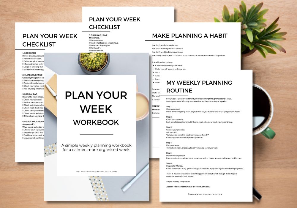 Plan Your Week Workbook