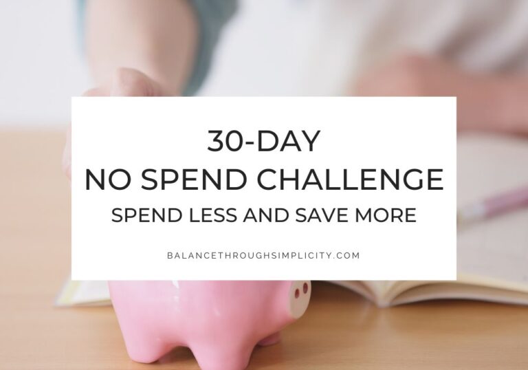 30-Day No-Spend Challenge