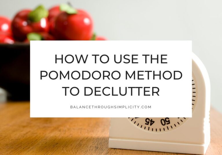 How to Use the Pomodoro Method to Declutter Your Home