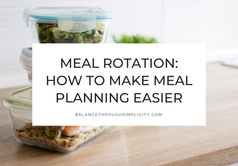 Meal Rotation and How to Make Meal Planning Easier